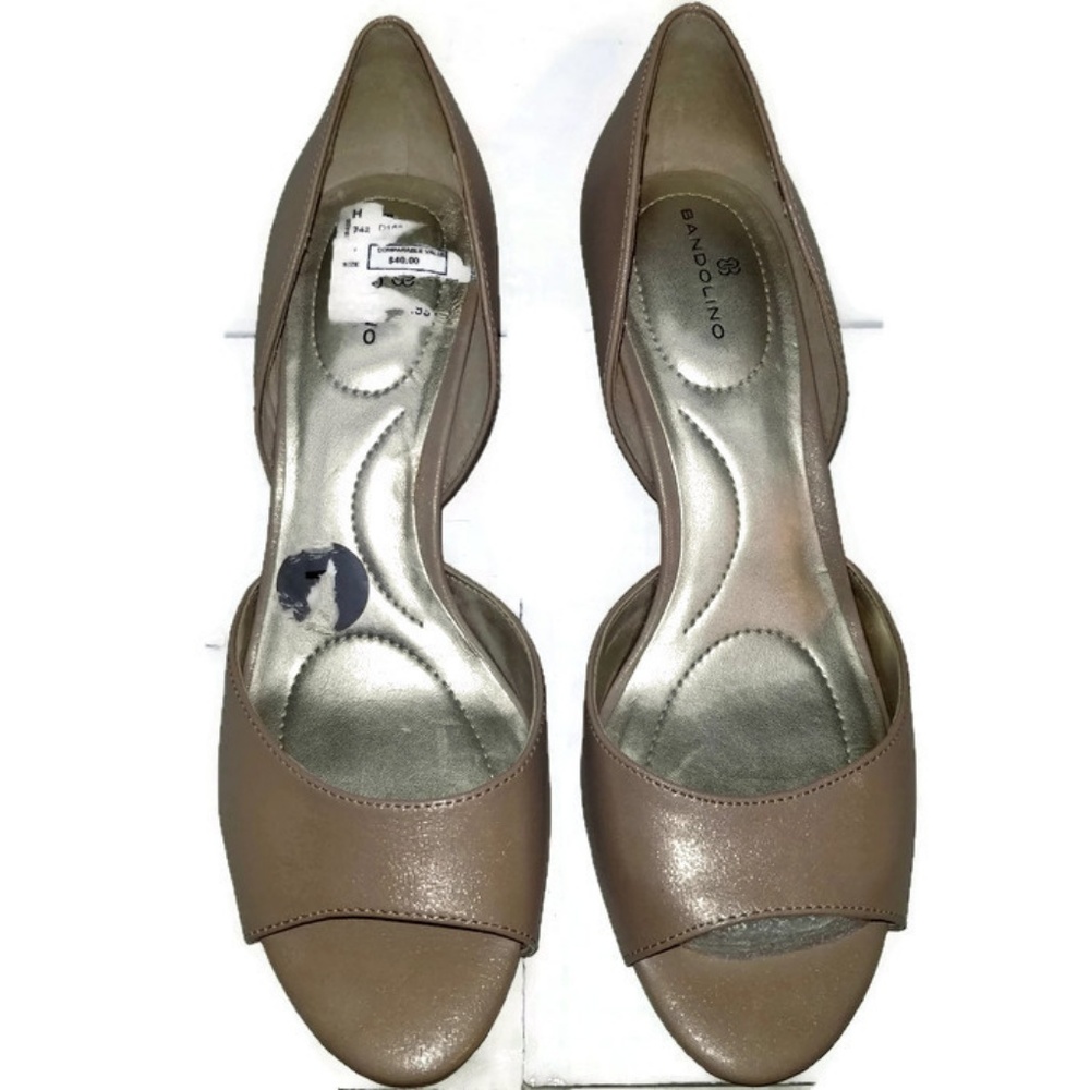 NEW Bandolino Heels Shoes Shimmery Nude Size 7M